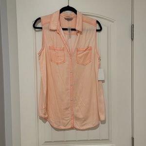 Coral stone-washed tank